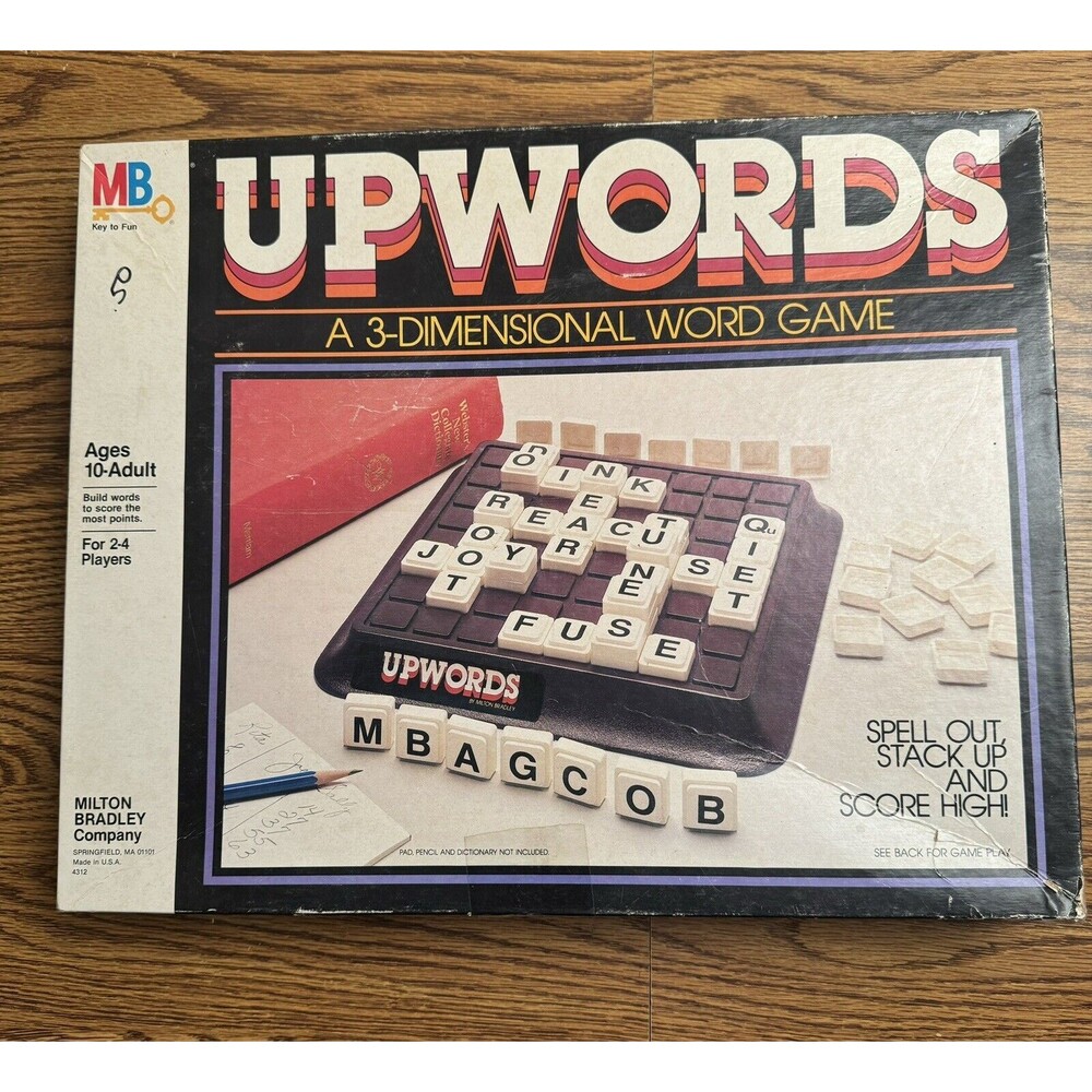 Vintage 1983 Milton Bradley Upwords: A 3-Dimensional Word Game .